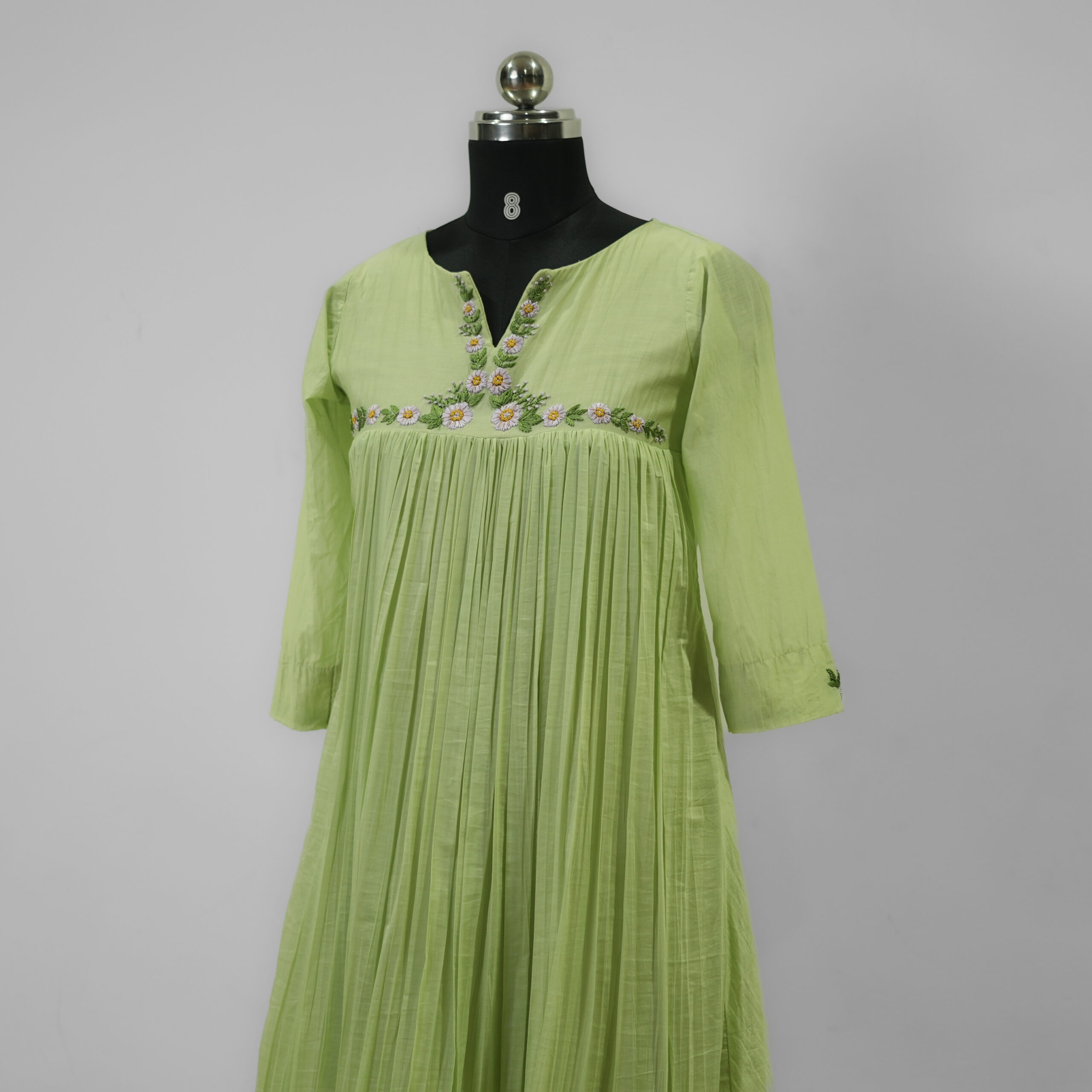 hand embroidered chanderi kurthi hc001 hand embroidered chanderi kurthi hc001